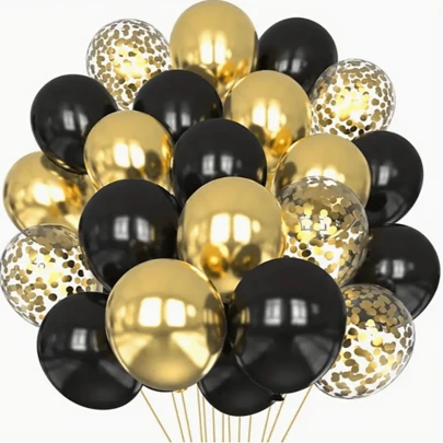 47 pièces/set Ballons en latex de couleur or, idéal pour la décoration/baby shower, décoration de baptême, décoration de communion, Noël, anniversaire de mariage, fête de fiançailles, fête d'anniversaire, cérémonie de remise des diplômes, fête de jardin, décoration romantique, décoration de chambre, décoration intérieure et extérieure