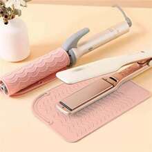 1PC Portable Silicone Heat Resistant Mat Hair Straightener Curler Insulation Pad Non-Slip Anti Heat Mat Hair Styling Tool For Travel