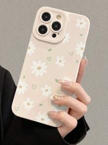 Funda protectora de teléfono antichoque con borde perforado en forma de corazón y flor pintada, compatible con iPhone 16/16 Pro/16 Plus/16 Pro Max, iPhone 15 Pro Max, iPhone 13, iPhone P14, P11 cubiertas suaves, P12 anti-caídas, XS.XR/78P.78GES2, A50 A12 A32 A52 A72 A51 A21S A13 A14 S22 Ultra S23 A33 A53 S20FE, Redmi 11 Lite, 12 Pro, 12/12X, Note 11, 9A, 9C, Poco X3 NFC, Redmi 10, 9, Note 9, 12C, Note 11 Pro, Redmi 10C, Note 8 Pro