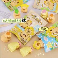 1pc水豚橡皮擦盲袋橡皮擦学生文具教学小奖品可爱卡通橡皮擦无屑立体橡皮擦适用于日常学习工作修改