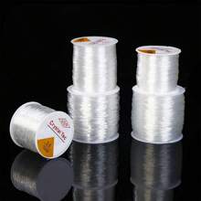0.5-1.2mm 透明白色弹性橡胶绳，圆形弹性绳，适用于 DIY 珠宝制作、串珠手链配件、手工艺品、珠宝配件、其他配件 - 透明 - 查看 1