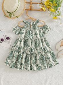 年轻女孩清新简约百搭吊带花卉印花连衣裙