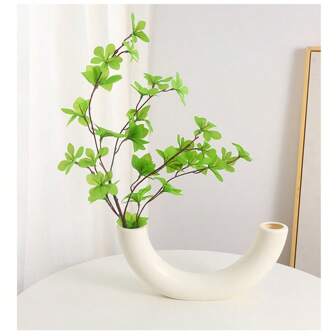 1pc,30cm*12cm/11.81in*4.72in,Special-Shaped Vase, Creative Ins Style Plastic Vase, Artificial Flower Vase, Home Desktop Decoration Ornaments, Flower Vase, Living Room Ornaments, Dried Flower Vase, Home Decoration, Shatterproof, Fresh Flower Hydroponic Vase Gifts Birthday Graduation Room Decor Glass Vase