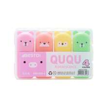 1set,Mini Highlighter,Tiny Markers With Fluorescent Colors Bear Shaped Highlighter,Macaroon Colour Pens,Color Marker, Ledger Pen, Back To School, School Supplies, Cute Kawaii Stationery, Colors For School, Markers, Stationery, Writing Pens, Colored Markers