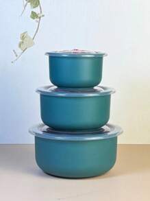 3入組冰箱保鮮盒，包含小號/中號/大號盒子，質量優良，加厚耐用 - 彩色 - 查看 9
