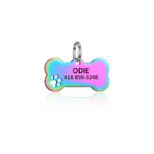 A Personalized Engraved Dog ID Tag, Custom Engraved Dog Bone Shape Name Tag For Puppy Medium Puppy With Phone Number, Custom Engraved Metal Dog Tag - Personalized Bone Shape Pet ID Tag For Home And Outdoors, Classic Style, Wall Mounted, Home Sculpture Wall Decor