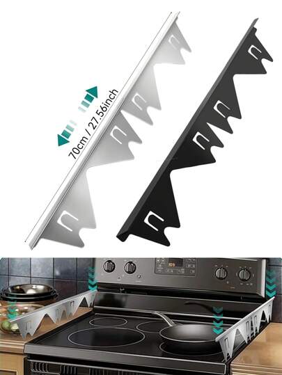 2 stycken 27,5-tums springskydd i rostfritt stål, spårskydd i rostfritt stål, spårfyllningsmaterial, springskydd till gasspis, springskydd till gasspis, spårskydd, spisspjällskydd, påfyllningsplatta till spisspjäll, spisspjällskydd, spisdekorationstillbehör