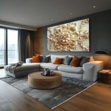 Autumn Leaves On River Bank Near Buildings. Large Wooden Framed Wall Painting Artist Home Decoration Oil Painting - Bedroom, Bathroom, Living Room, Office, Kitchen, Christmas Gifts - 1 Piece - 彩色 - 查看 5