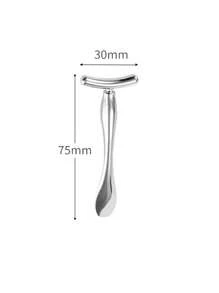 1 pieza/2 piezas Aplicador de crema de ojos en forma de T de metal, rodillo de masaje para crema de ojos, espátula para crema facial, aplicador de suero