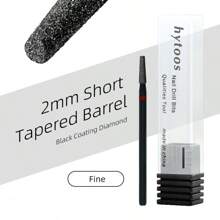 hytoos 黑钻指甲钻头 3/32 英寸角质层钻头，用于指甲钻去除死皮角质层，指甲工具 - 黑色 - 查看 42