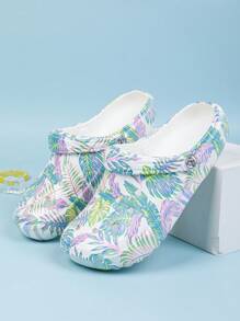 CIVHOM Women's Tie-Dye Clogs, Slip On Round Toe Lightweight Platform Casual Garden Shoes, Summer Comfy Beach Slides