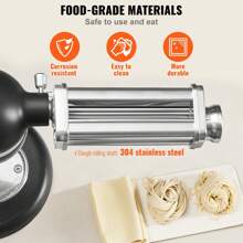 Pasta Attachment For KitchenAid Stand Mixer, 3-IN-1 Or 3Pcs Or 1Pc Stainless Steel Pasta Roller Cutter Set Including Pasta Sheet Roller, Spaghetti And Fettuccine Cutter, 8 Adjustable Thickness Knob Pasta Maker - 1Pc - View 5