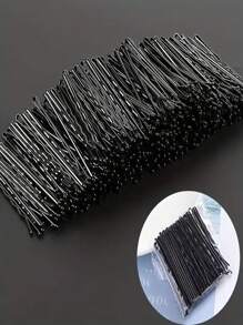 50pcs/100pcs Black Hair Clips, Women Hair Salon Accessories