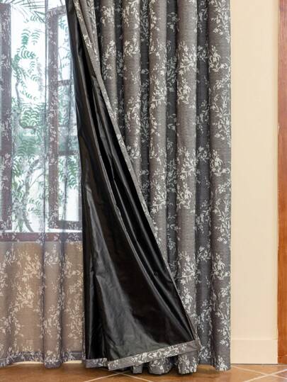 1pc New Multicolor 100% Blackout Double Layer Pole Pocket Window Curtain, Thermal Insulated For Home, Living Room, Bedroom, Office, Party & Daily Decor