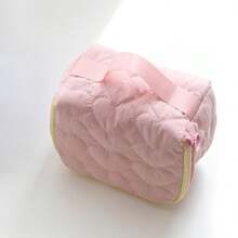 Girly Hearts Bursting! Heart Quilted Diamond-Shaped Cosmetic Bag, Pink, Purple, Green And Yellow Dreamy Four Colors, Small And Portable, Can Hold Your Beauty Tricks! Makeup Bag Travel School Supplies Travel Essentials Make Up Bag Holiday Essentials Makeup Bags Makeup Pouch Makeup Organizer Holiday Winter Leopard Print Sausage Dog Women Gifts For Women