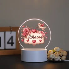 1pc Creative Gifts, Custom Name Lights, Custom Personalized Name Nightlights, Custom Party Decorations, Family Gifts, Friends, Custom Bedroom Decorations, 3D Light Illusion LED Nightlights - Multicolor - View 33