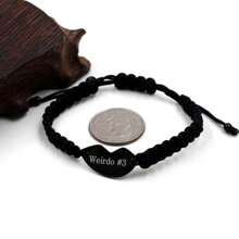 3 PCS Friendship Bracelets For 3 Best Friend Couples With Engraved Stainless Steel Adjustable Handmade Cord Relationship Bracelets For Daughters Family Besties Sisters Granddaughters