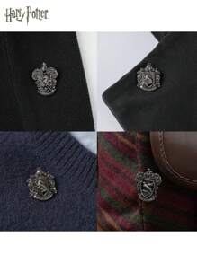 WB 1PC Harry Potter Pewter Pins Accessories Gryffindor Ravenclaw Slytherin Decorative Badges Clothes Bag Backpack Hats Band Men Women Brooches Collectible Display Birthday Anime Peripheral Gifts