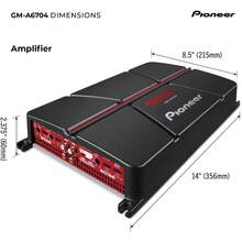 Pioneer GM-A6704 Amplificador de coche de clase A/B de 4 canales, salida de potencia máxima de 1000 vatios, 60 vatios RSM, tecnología de amplificador de clase AB, filtros variables de paso alto y bajo - 1 - Ver 6