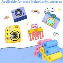 Color Instant Camera Refill Printing Photo Paper, 3/6/12 Rolls Of Color Instant Camera Photo Paper, Instant Printer HD Photo Paper, Printing Camera Paper Refill, Photo Paper For Most Instant Cameras - Multicolor - View 7