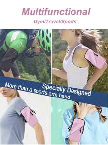 1 件手机臂带套、运动手机支架、钥匙卡夹、多功能腰包、迷你运动包、耳机线孔设计、反光防水面料、口袋跑步包、时尚腕包、户外装备包、手机袋、健身收纳袋、兼容 iPhone 和所有手机，适用于健身房跑步快走旅行徒步旅行骑行远足 - 彩色 - 查看 7