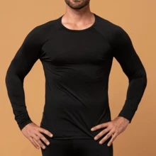 Blusa Masculina Peluciada Frio Manga Segunda Pele Térmica