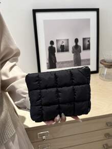 1 Pc Large Capacity Makeup Organizer Bag, Beautifully Designed For Daily Cosmetic Storage,Boho Vibes