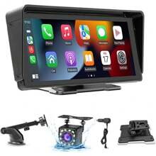 FINYQBET Autoestereos para Carro de 10.3 Pulgadas,Estéreo para Pantalla Carplay para Auto con Android Auto, Pantalla HD 1024 * 600, Mirrorlink,FM Bluetooth y más,Desmontable,con Tapa - 1 - Ver 1
