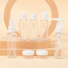 Travel Kit 7 Spray Bottle Bottle With Transparent Toiletry Bag
