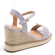 Summer Casual Versatile Simple Wedge Sandals - Purple - View 4