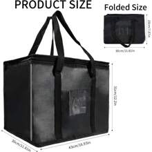 Soft Cooler Bag, 40L Food Delivery Bag For Hot And Cold Food Delivery, Large Cool Bag With Zipper Closure For Camping BBQ Shopping Fishing Family Outdoor Travel