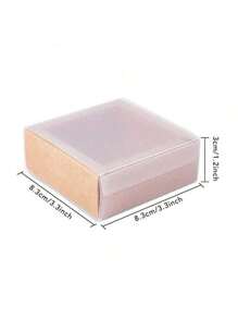 12 套牛皮纸礼品盒，带透明 PVC 套 - 矩形结实木质包装储物盒，适用于礼品、工艺品和派对礼品 | 展开尺寸：9.41x9.33x0.02 英寸，组装盒尺寸：3.27x3.27x1.26 英寸，内部尺寸：2.65x2.65x1.18 英寸 | 非常适合珠宝、糖果、巧克力、DIY 工艺品、婚礼、生日、节日、圣诞节和情人节礼品包装 |，可重复使用且坚固的盒子，适合个人和商业用途 - 彩色 - 查看 7