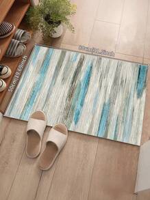1 pieza Alfombra de terciopelo cristal con patrón geométrico moderno gris, 1000g/㎡, rectangular, antideslizante y lavable, adecuada para pasillo, sala de estar, cocina, comedor, oficina, para todo el año