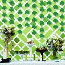 St. Patrick's Day Is Adorned With Glitter Pink Clover Hanging Skewers