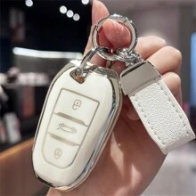 Cute Keychain Lanyard Car Key FOB Case Cover For Peugeot 208 E208 301 307 308 407 408 508 2008 3008 4008 5008 For Citroen C2 C3 C4 C4L C5 C6 C8 DS3 DS4 DS5 DS5 DS6 DS7 Opel Grandland X Crossland X 2017-2021 Picasso Xsara Cactus C-Spacetourer Corsa Zafira Combo Car Accessories Bag Charm Backpack For School