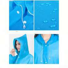 EVA Rain Coat, Reusable Thickened Rain Suit Set, Lightweight Anti-Downpour Adult Rain Poncho