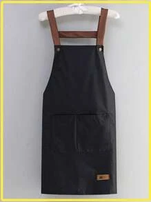 Waterproof And Oil Resistant Canvas Apron - Floral Design, Adjustable Waistband, Breathable Fabric, New Kitchen Home Cooking Oil And Stain Resistant Apron, Kitchen, Bathroom, Family, Household Products,Waterproof Oil Resistant Cooking Apron With Pockets - Adjustable And Multi-Purpose, Suitable For Coffee Bars And Restaurants