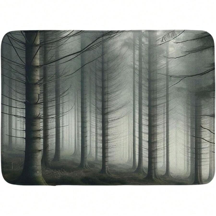 Floral Bath Mat For Bathroom, Pastel Cartoon Like Flowers Daisies Spring Time Season Artwork Print, Home Decor Mat With Non Slip Backing, Welcome Door Mat For Indoor Outdoor Home Bathroom Decor Bath Rug Floor Carpet Outdoor Rug Door Mat Fall Decor Bathroom Accessories Back To School - Dark Sepia and Taupe Grey - View 1