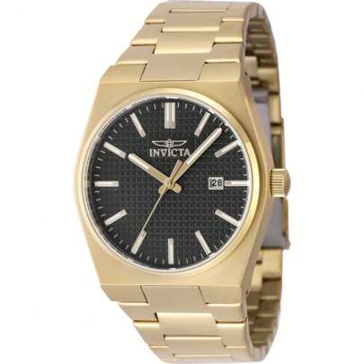 Invicta 48395 Men's Black Dial Yellow Gold Bracelet Watch