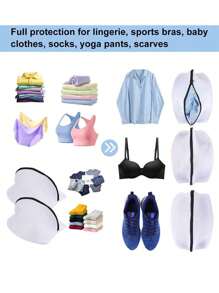 1pc Mesh Laundry Bag For Shoes & Sneaker, Travel Shoe Bag For Washing Machine, Shoe Laundry Bag With Zipper For Sneakers, Bra, Lingerie, Stocking, Multiple Protection For Travel And Home Use,Spring,Minimalist,Summer Tops