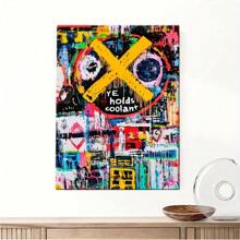 1 Pc With The Words "YEA HOLDS COOL," Wooden Framed Canvas Painting -  Thickness 2.25cm/0.9inch,Valentine's Day Decorations At Home,Valentine's Day,New Year,Home Gift Decoration, Room Decoration Aesthetic, Wall Decoration Art, Perfect Gift, Autumn And Winter Wall Decoration, Living Room Decoration, Bedroom Decoration, Kitchen Decoration, Entry Decoration, Bathroom Decoration, Direct Wall Painting, High Quality Wall Painting Poster - Multicolore - Voir 3