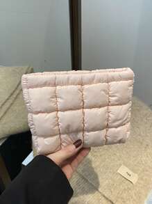 1 Pc Large Capacity Makeup Organizer Bag, Beautifully Designed For Daily Cosmetic Storage,Boho Vibes