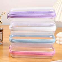 1pc, Transparent Multifunctional Storage Bag, Portable And Versatile For Cosmetics, Electronic Accessories, Perfume, Keys, Bracelets And Small Items Storage Bag, Waterproof Lightweight Large Capacity Portable Accessories Makeup Pouches - Multicolor - View 3