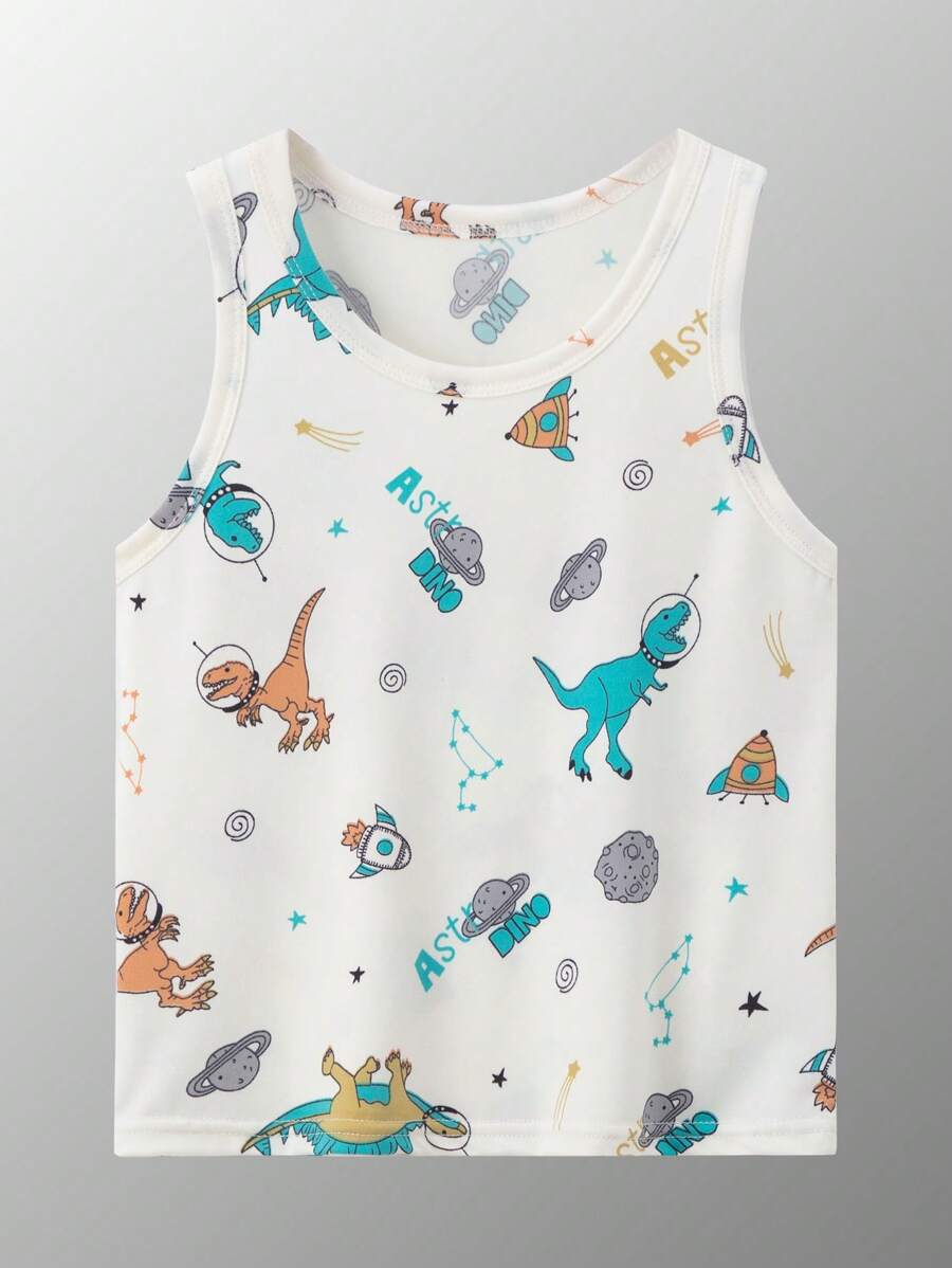 Camiseta de tirantes para niño pequeño, ligera para uso en verano, adecuada para niños de 4 a 12 años - Multicolor - Ver 1