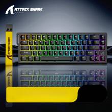 X68HE 磁轴机械键盘，等高键帽，有线 RGB 游戏键盘，具有可调驱动力和低延迟 - 彩色 - 查看 13