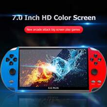 Consola de juegos portátil X12 Plus de 7 pulgadas Pantalla HD Vídeo retro 10.000 juegos incorporados - Rojo - Ver 5