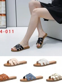 Swobodne, uniwersalne, płaskie sandały na każdy mecz, letnie stylowe sandały Letnie sandały dla kobiet - Niebieski - Zobacz 2