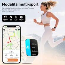 Hwagol Orologio intelligente aggiornato 2025 (rispondere/effettuare chiamate), display da 1,85 pollici, capacità batteria 230mAh, adatto per uomo e donna, tracker fitness, modalità sport multiple, contapassi calorie, monitoraggio del sonno, monitoraggio della frequenza cardiaca, compatibile con iOS e Android