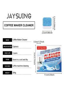 Coffee Machine Descaling Effervescent Tablets, Clean Limescale And Residue, Stainless Steel Coffee Machine Filter Net Cleaning Tablets