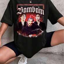 Retro BamBam Kpop T-, Bambam The 1st World Tour AREA52 T-, Bambam Got7 Kpop , Got7 Retro , Gift For Fan - Black - View 1